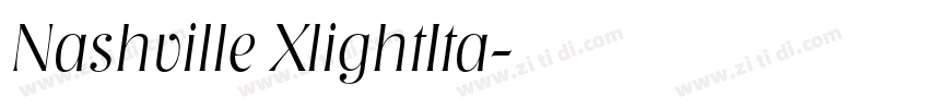 Nashville XlightIta字体转换